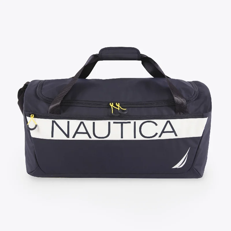 Duffel Bag with a Removable Toiletry Bag in Blue for Streamlined TravelNautica Mens Logo Duffel Bag