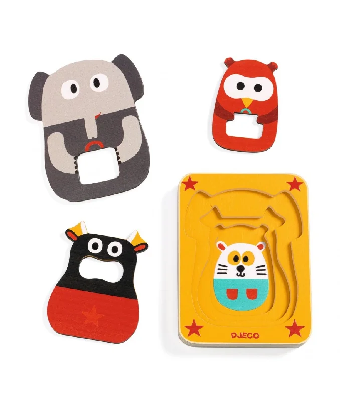 Stapelstein Toy Wooden Building Blocks Set for Toddlers' Early DevelopmentDjeco puzzel Leo & Co Stapelstein Toy Wooden Building Blocks Set for Toddlers' Early DevelopmentDjeco puzzel Leo & Co
