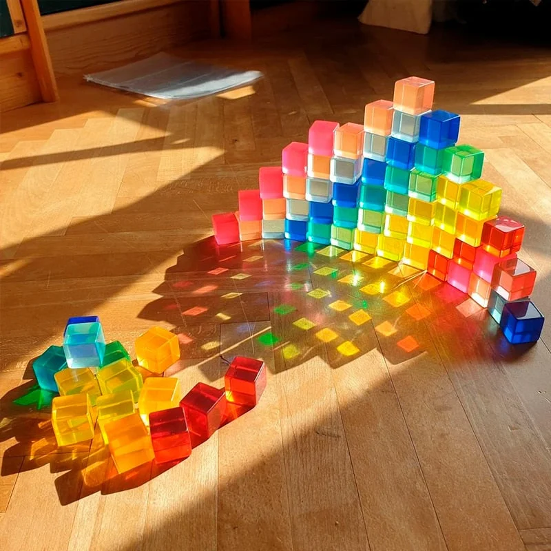 Natural - Finish Large - Sized Wooden Building Blocks for Toddlers' Creative PlayAcrylic Transparent Gem blocks Children Educational Sensory Training Crystal toys Creative Assembling Rainbow blocks for kids Natural - Finish Large - Sized Wooden Building Blocks for Toddlers' Creative PlayAcrylic Transparent Gem blocks Children Educational Sensory Training Crystal toys Creative Assembling Rainbow blocks for kids