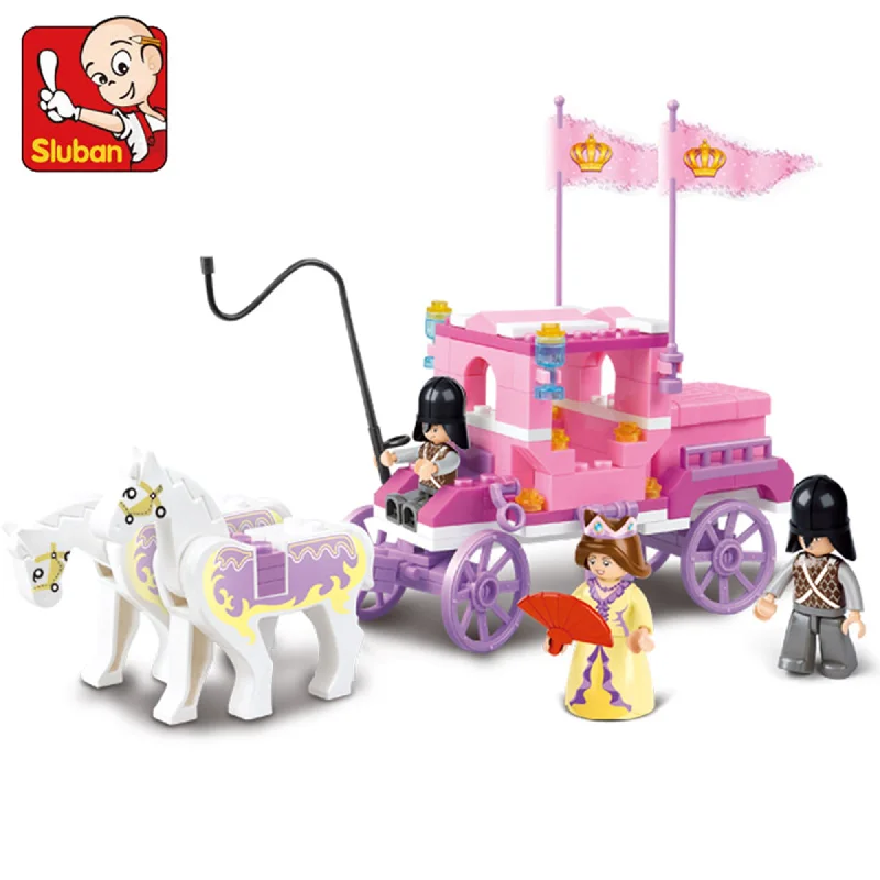 Solid Wood Building Blocks with Glow - in - the - Dark Elements for Nighttime FunPlayzu By Sluban The Royal Carriage || 6years to 14years Solid Wood Building Blocks with Glow - in - the - Dark Elements for Nighttime FunPlayzu By Sluban The Royal Carriage || 6years to 14years