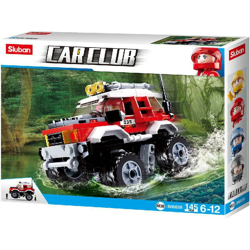 Hand - Sanded Interlocking Wooden Building Blocks for Easy Assembly and DisassemblySluban - Car Building Bricks Red Hand - Sanded Interlocking Wooden Building Blocks for Easy Assembly and DisassemblySluban - Car Building Bricks Red