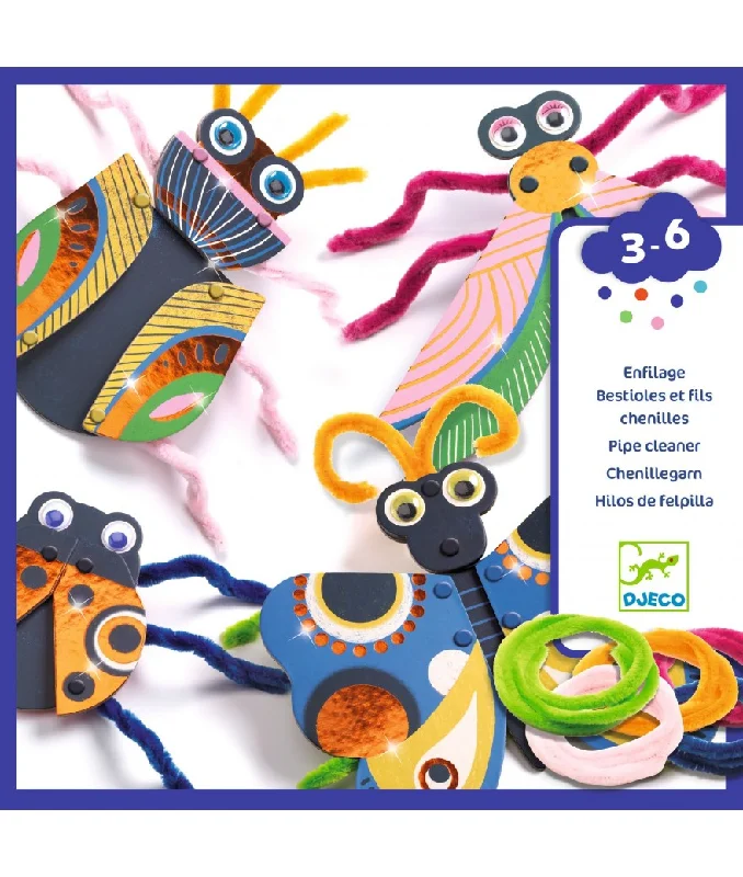 Colorful Stapelstein Toy Plastic Figurines for Imaginative PlayDjeco threading yarn bugs Colorful Stapelstein Toy Plastic Figurines for Imaginative PlayDjeco threading yarn bugs