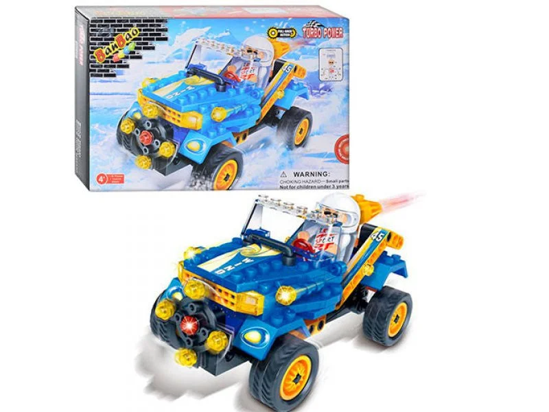 Natural Wood Building Blocks with a Space - Exploration Play Set ThemeWind Racer Pull back Car - 8625 Natural Wood Building Blocks with a Space - Exploration Play Set ThemeWind Racer Pull back Car - 8625