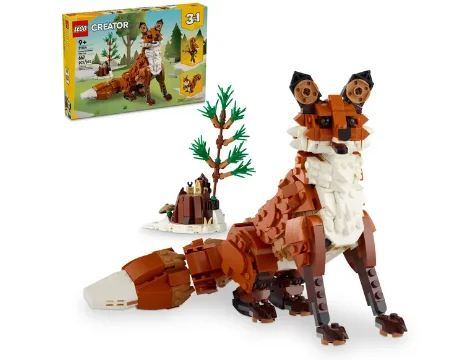 Natural Wood - Grain Colored Building Blocks for a Rustic - Looked Play SetForest Animals: Red Fox Natural Wood - Grain Colored Building Blocks for a Rustic - Looked Play SetForest Animals: Red Fox