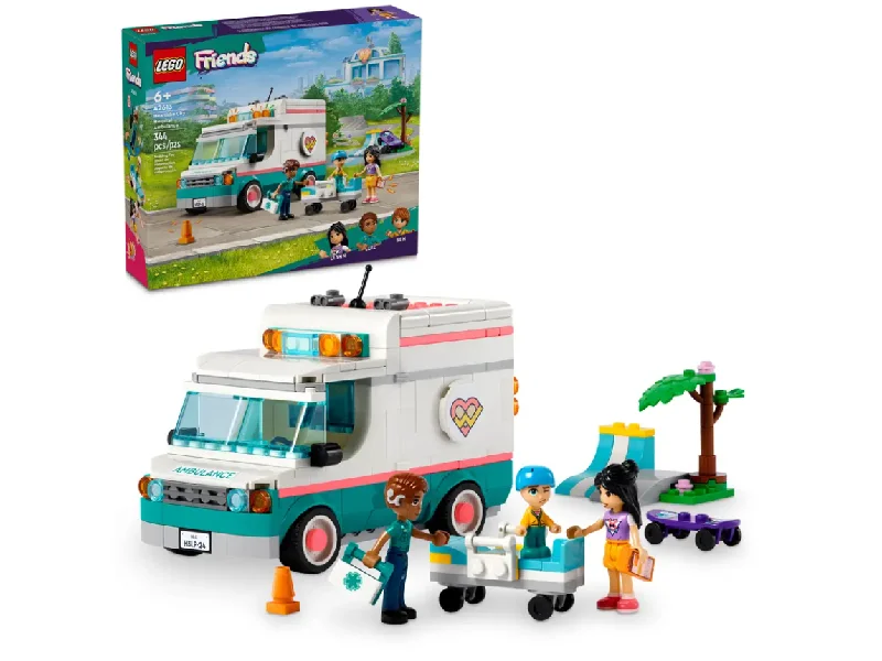 Natural Wood - Grain Colored Building Blocks for a Rustic - Looked Play SetHeartlake City Hospital Ambulance Natural Wood - Grain Colored Building Blocks for a Rustic - Looked Play SetHeartlake City Hospital Ambulance