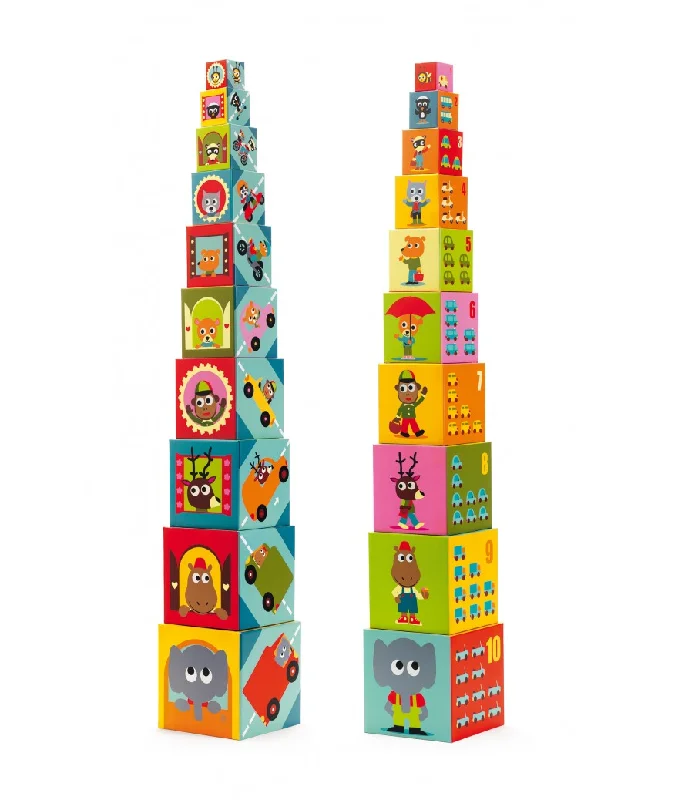 Vintage - Inspired Stapelstein Toy Tin Wind - Up Toys for CollectorsDjeco stapeltoren voertuigen Vintage - Inspired Stapelstein Toy Tin Wind - Up Toys for CollectorsDjeco stapeltoren voertuigen