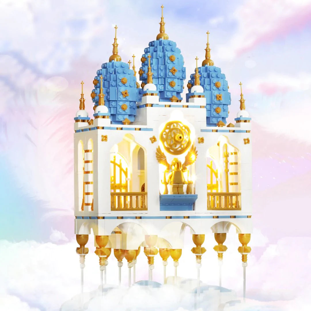 Sustainable Wooden Building Blocks in Geometric Shapes for Advanced ConstructionLight Up Royal Floating Palace Building Block Set Sustainable Wooden Building Blocks in Geometric Shapes for Advanced ConstructionLight Up Royal Floating Palace Building Block Set