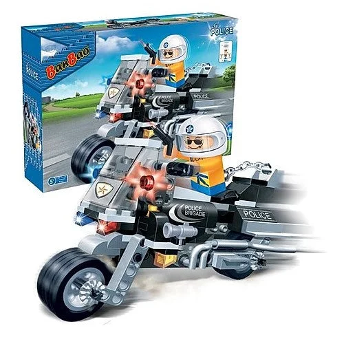High - Grade Solid Wooden Building Blocks with a Puzzle - Solving FeaturePolice Motorbike 8351 Banbao High - Grade Solid Wooden Building Blocks with a Puzzle - Solving FeaturePolice Motorbike 8351 Banbao
