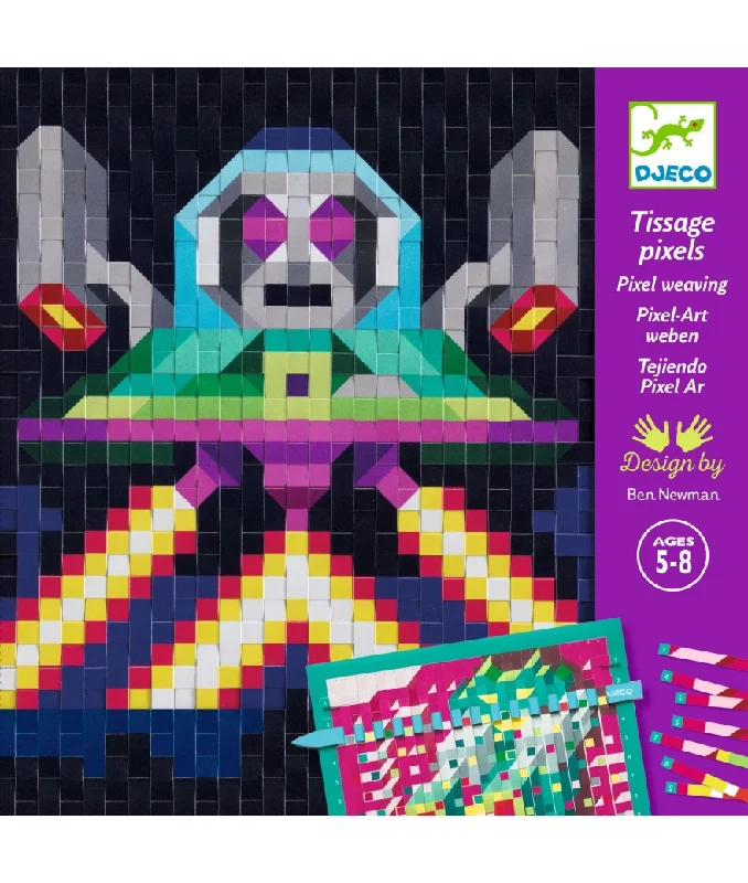 Stapelstein Toy DIY Craft Kits for Artsy Kids Aged 5 - 9Djeco pixel weaving invaders
