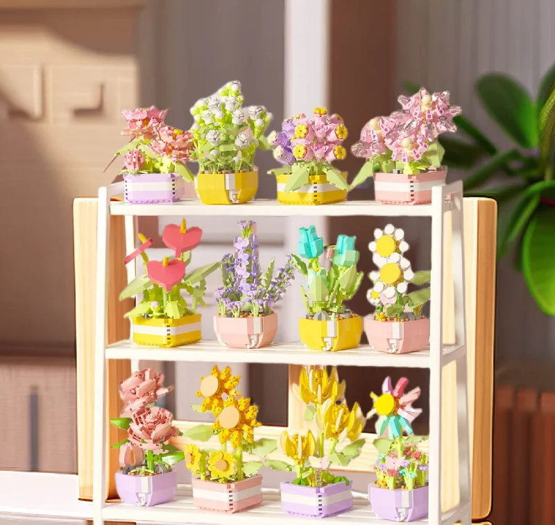 Hand - Made Wooden Building Blocks with a Transportation - Themed CollectionCreative DIY Botanical Flower Sets - Build-Your-Own Garden, Home Decor & Gift Idea Hand - Made Wooden Building Blocks with a Transportation - Themed CollectionCreative DIY Botanical Flower Sets - Build-Your-Own Garden, Home Decor & Gift Idea