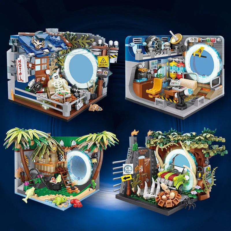 Natural Wood Building Blocks with a Space - Exploration Play Set ThemeMicro Building Sets Dinosaur Kingdom Meets Outer Space Natural Wood Building Blocks with a Space - Exploration Play Set ThemeMicro Building Sets Dinosaur Kingdom Meets Outer Space