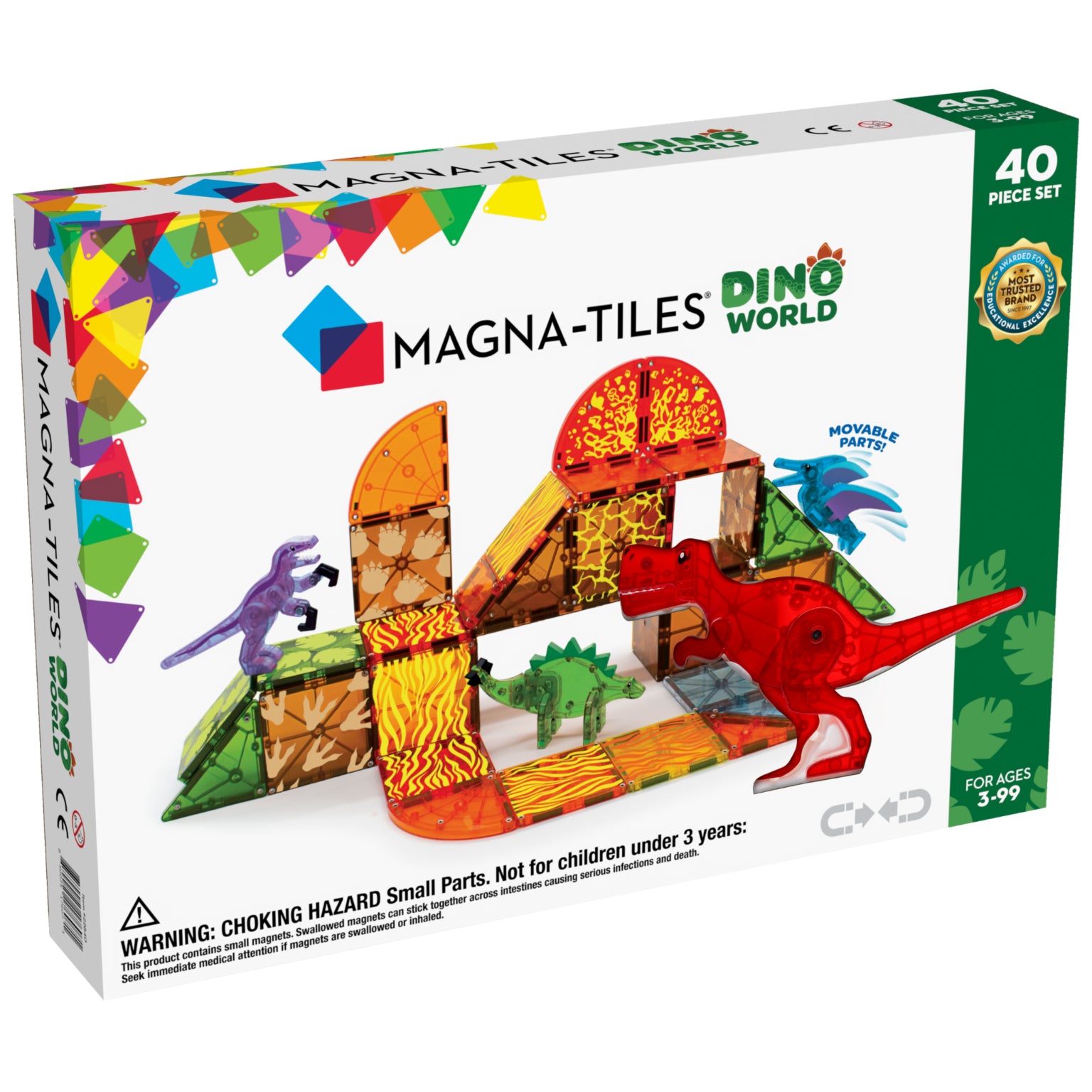 High - Quality Solid Wooden Building Blocks with Magnetic Inserts for Added StabilityDino World 40-Piece Set Magna-Tiles High - Quality Solid Wooden Building Blocks with Magnetic Inserts for Added StabilityDino World 40-Piece Set Magna-Tiles