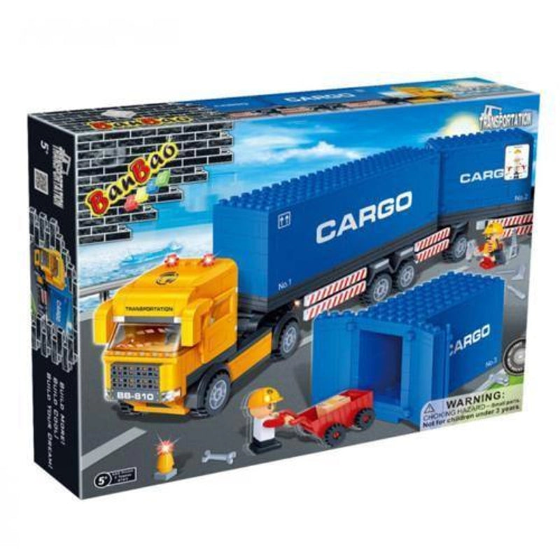 High - Quality Solid Wooden Building Blocks with Magnetic Inserts for Added StabilityCargo Truck Set Banbao Blocks 8763 High - Quality Solid Wooden Building Blocks with Magnetic Inserts for Added StabilityCargo Truck Set Banbao Blocks 8763