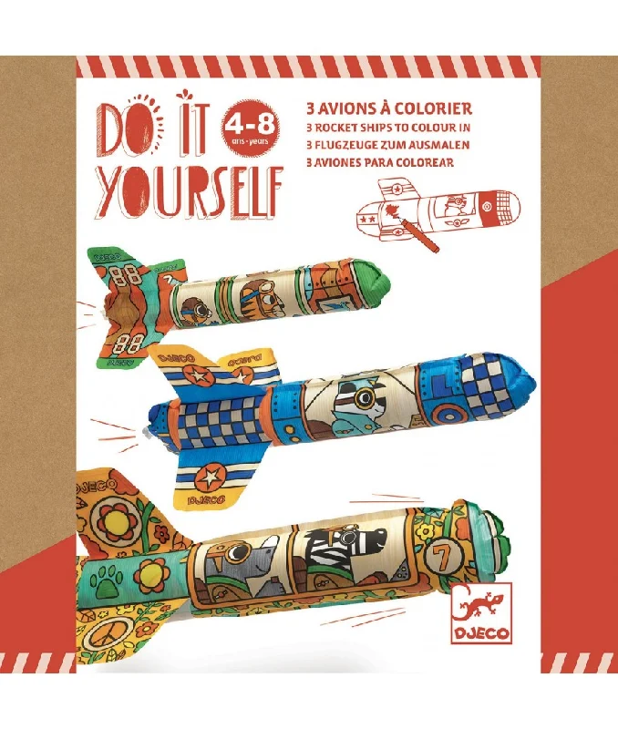 Environmentally - Friendly Stapelstein Toy Recycled Plastic TrucksDjeco 3 rocket ships to colour in Environmentally - Friendly Stapelstein Toy Recycled Plastic TrucksDjeco 3 rocket ships to colour in