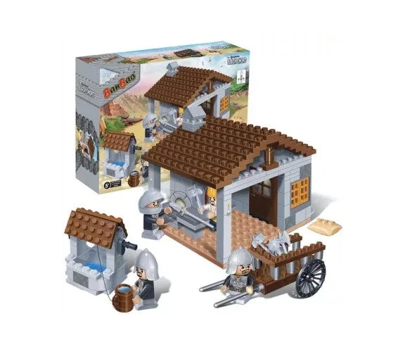 Hand - Sanded Interlocking Wooden Building Blocks for Easy Assembly and DisassemblyBanbao Black Sword Blacksmith 8266 Hand - Sanded Interlocking Wooden Building Blocks for Easy Assembly and DisassemblyBanbao Black Sword Blacksmith 8266