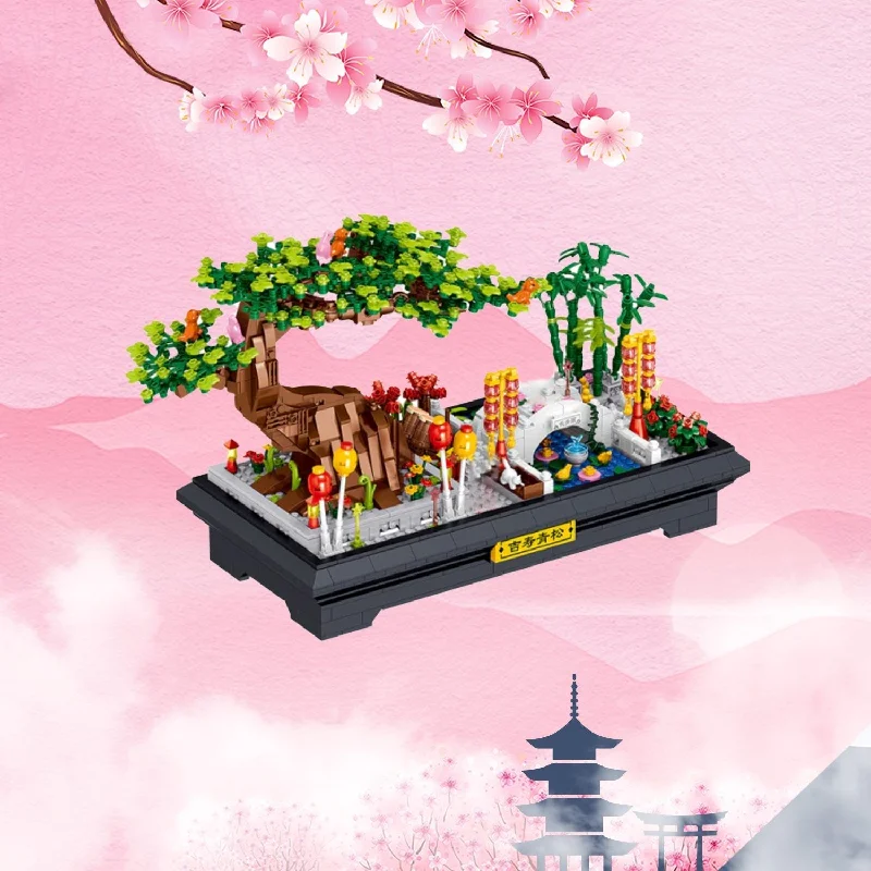 Natural Wood Building Blocks with a Space - Exploration Play Set ThemeBamboo Oasis Bonsai Tree Lake Nano Building Set Natural Wood Building Blocks with a Space - Exploration Play Set ThemeBamboo Oasis Bonsai Tree Lake Nano Building Set