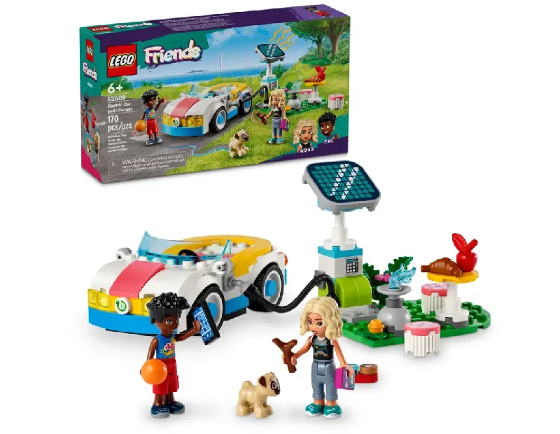 Natural Wood Building Blocks with a Space - Exploration Play Set ThemeElectric Car and Charger Natural Wood Building Blocks with a Space - Exploration Play Set ThemeElectric Car and Charger