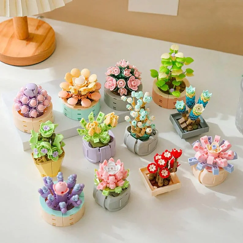 Natural Wood - Grain Colored Building Blocks for a Rustic - Looked Play SetDIY Blooming Succulent Potted Plant - Building Block Flowers that Never Wilt - Create Your Own Sustainable Indoor Garden Natural Wood - Grain Colored Building Blocks for a Rustic - Looked Play SetDIY Blooming Succulent Potted Plant - Building Block Flowers that Never Wilt - Create Your Own Sustainable Indoor Garden