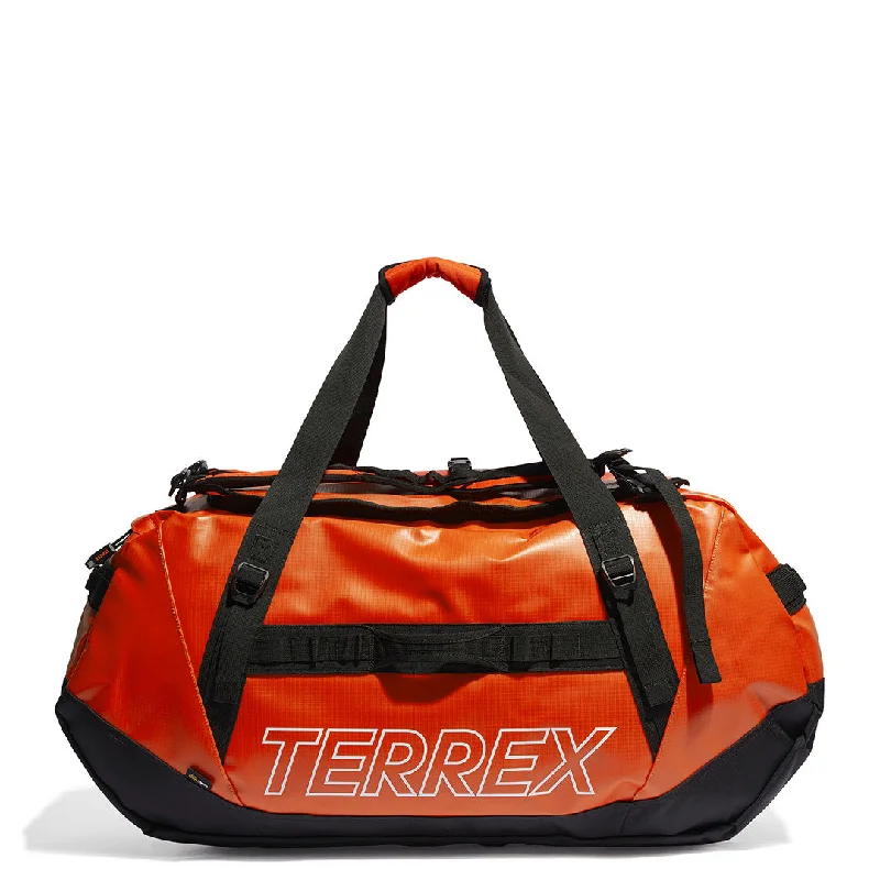 Stylish Leather - Trimmed Canvas Duffel Bag in Beige for the Fashion - Conscious Traveleradidas - Terrex RAIN.RDY Duffel Bag (IC5654)