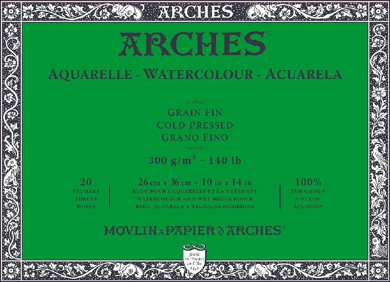 Arches Watercolour Blocks - 300gsm / 140lbs