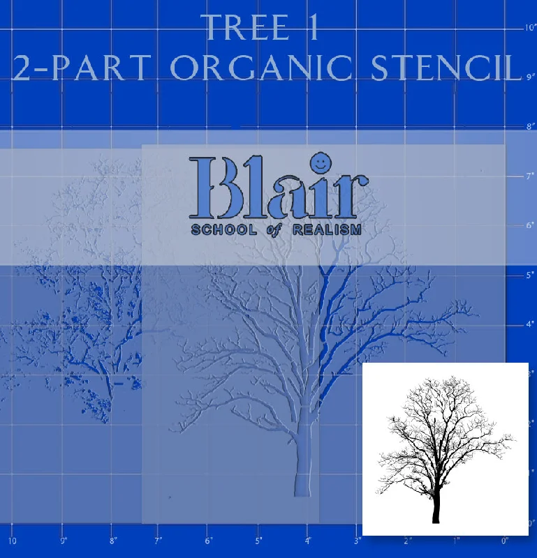 Hand - Turned Wooden Paint Roller Handles for Large - Scale Painting ProjectsBlair Stencil - Spring Tree 1 Hand - Turned Wooden Paint Roller Handles for Large - Scale Painting ProjectsBlair Stencil - Spring Tree 1