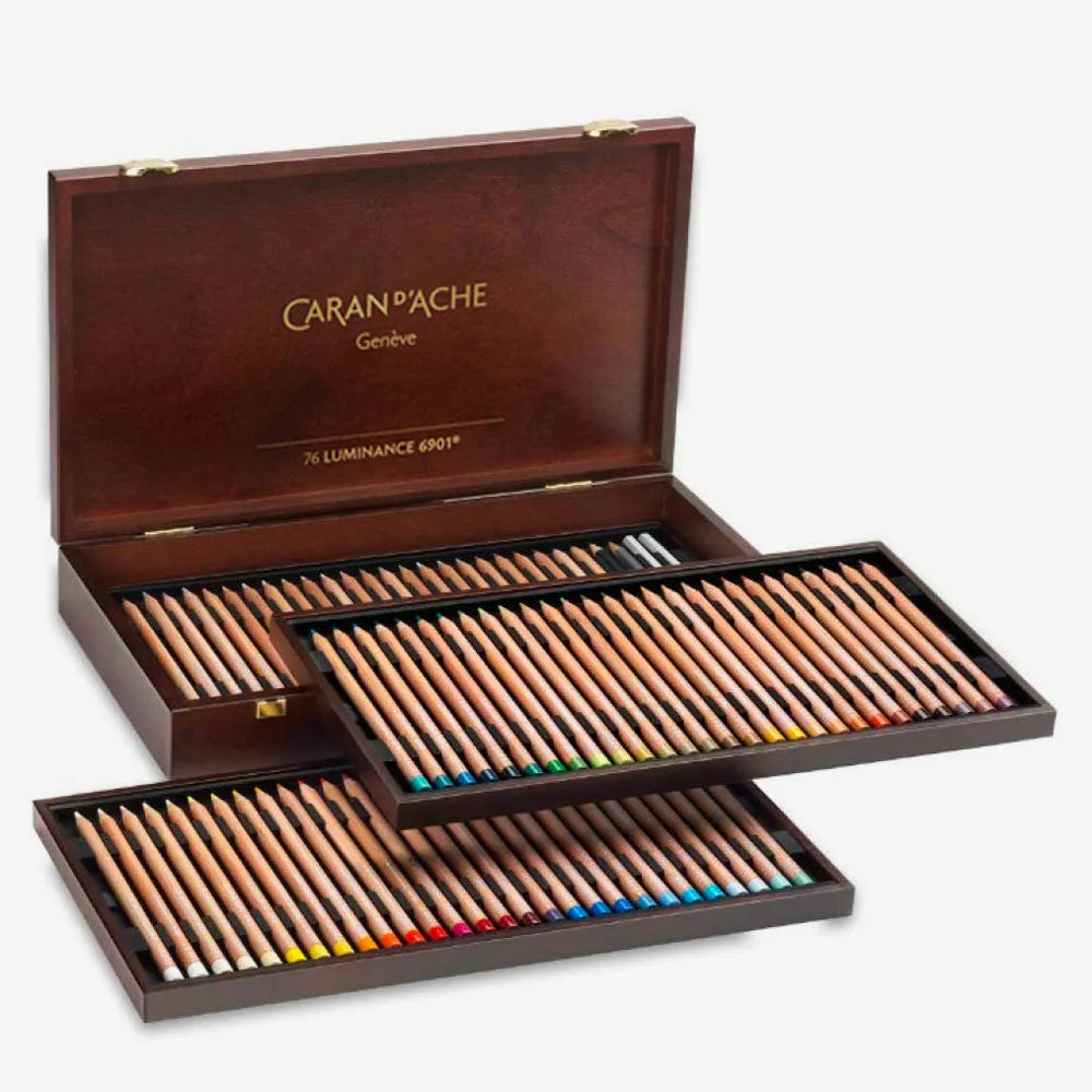 Caran D'ache Luminance 6901 Colouring Pencil Wooden Box Set of 76