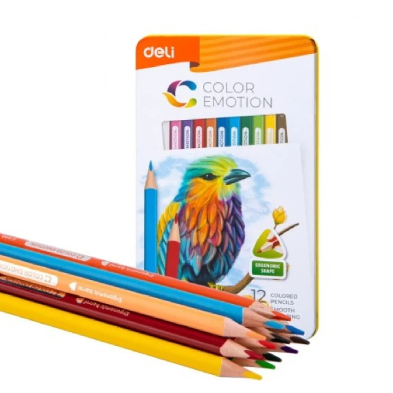 Deli Color Emotion 12 Colored Pencils
