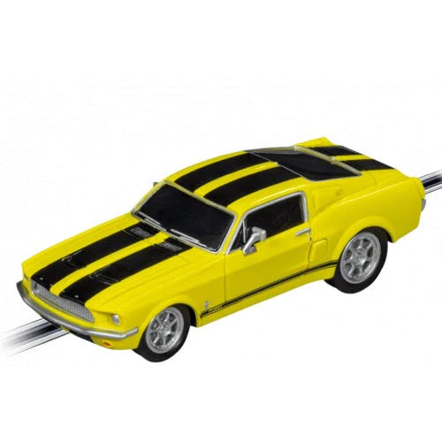 N - Scale Model Train Layout with a City - Themed Background and Animated FiguresFord Mustang 1967 Yellow N - Scale Model Train Layout with a City - Themed Background and Animated FiguresFord Mustang 1967 Yellow