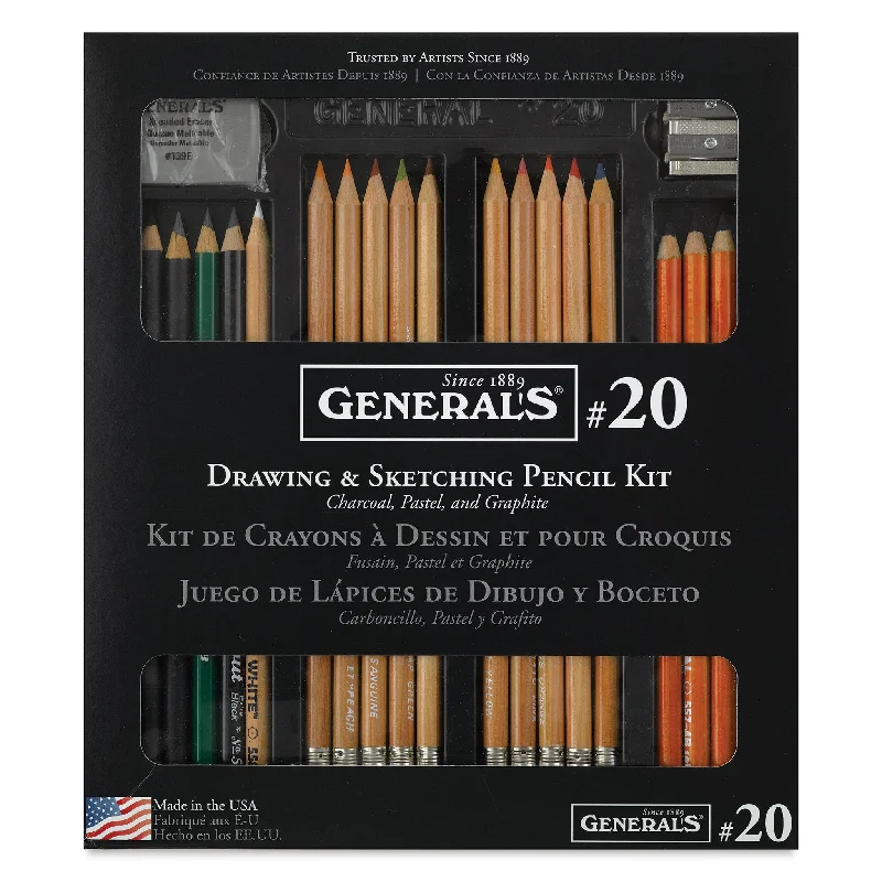General's Classic Drawing & Sketching Kit Set of 22