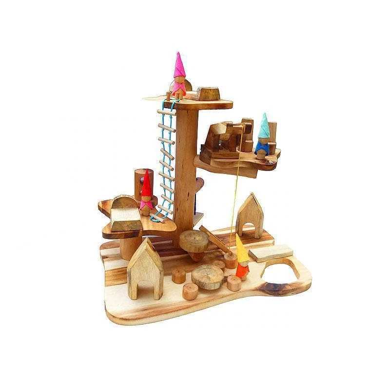 Hand - Turned Wooden Spinning Top with a Colorful Design for Classic AmusementGnome’s House Hand - Turned Wooden Spinning Top with a Colorful Design for Classic AmusementGnome’s House