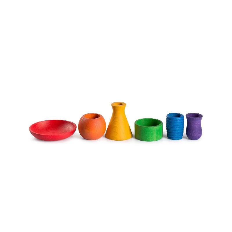 Hand - Turned Wooden Spinning Top with a Colorful Design for Classic AmusementGrapat coloured pots Hand - Turned Wooden Spinning Top with a Colorful Design for Classic AmusementGrapat coloured pots
