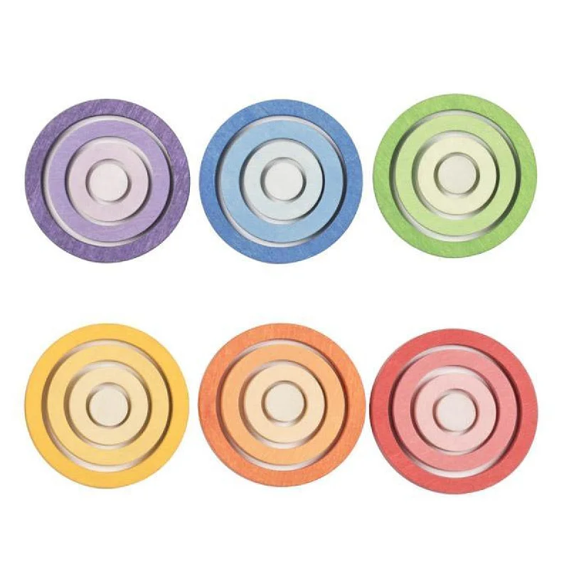 Hand - Carved Wooden Alphabet Blocks for Early Learning and Toddler DevelopmentGrapat coloured nest rings 24 pcs Hand - Carved Wooden Alphabet Blocks for Early Learning and Toddler DevelopmentGrapat coloured nest rings 24 pcs