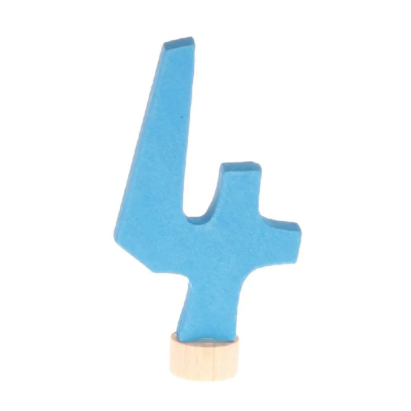 Hand - Painted Wooden Animal Figurines Set for Nursery Decor and Pretend PlayGrimm's birthday ring deco number 4 Hand - Painted Wooden Animal Figurines Set for Nursery Decor and Pretend PlayGrimm's birthday ring deco number 4