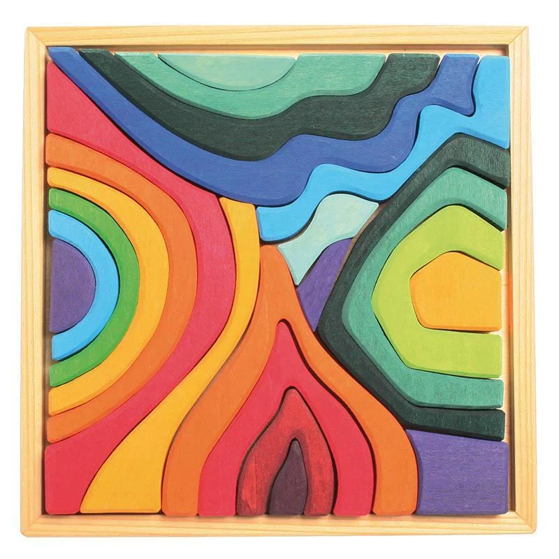 Natural Wood Jigsaw Puzzle of a Scenic Landscape for Relaxing HobbiesGrimm's four elements set - small Natural Wood Jigsaw Puzzle of a Scenic Landscape for Relaxing HobbiesGrimm's four elements set - small