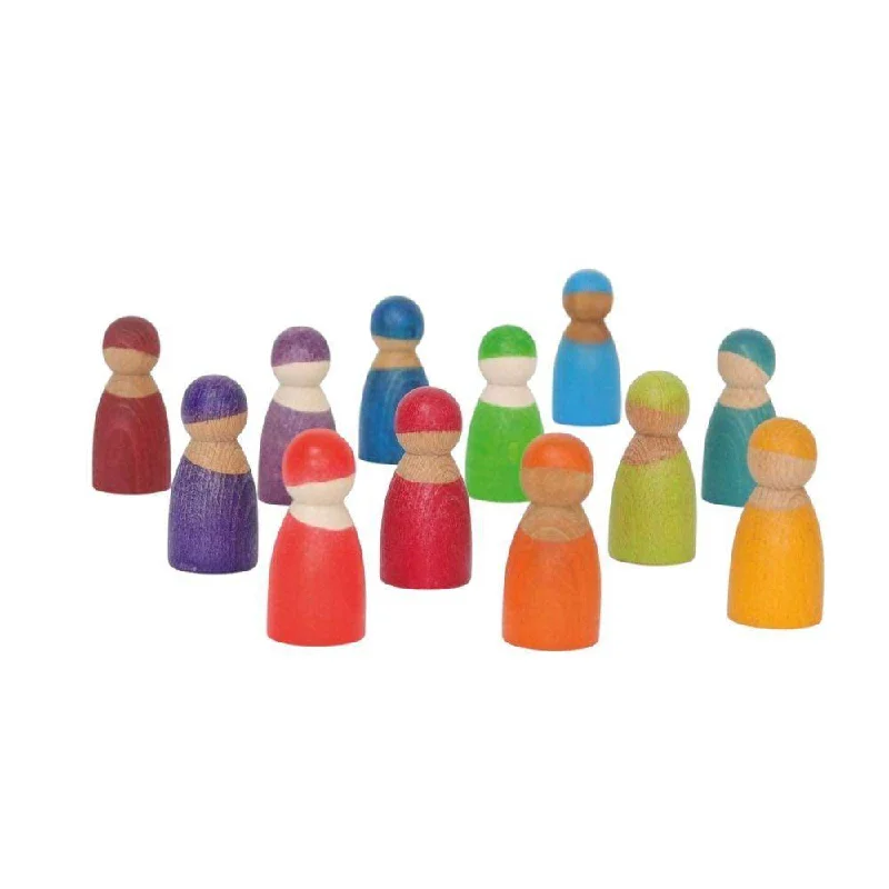 Heirloom - Quality Wooden Dollhouse with Multiple Floors and Furniture Accessories12 Rainbow Wooden Peg Dolls Heirloom - Quality Wooden Dollhouse with Multiple Floors and Furniture Accessories12 Rainbow Wooden Peg Dolls