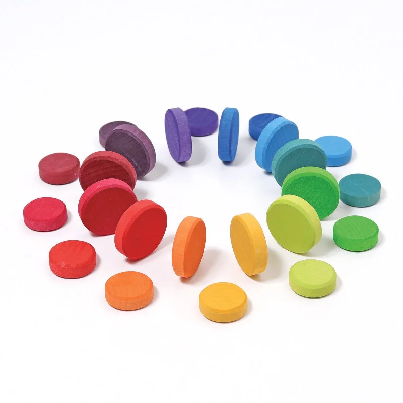 Sustainable Solid Wood Puzzle Set with 50 Pieces for Family Bonding and Brain TrainingGrimm's rainbow coins 24 pieces Sustainable Solid Wood Puzzle Set with 50 Pieces for Family Bonding and Brain TrainingGrimm's rainbow coins 24 pieces
