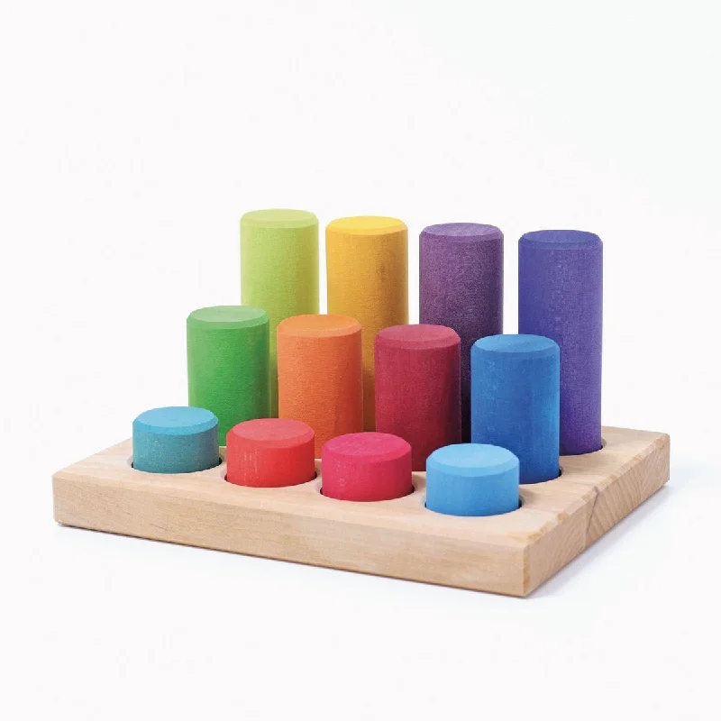 Solid Wood Construction Toy Set with Nuts, Bolts, and Tools for DIY ProjectsGrimm's rainbow stacking game small rollers Solid Wood Construction Toy Set with Nuts, Bolts, and Tools for DIY ProjectsGrimm's rainbow stacking game small rollers