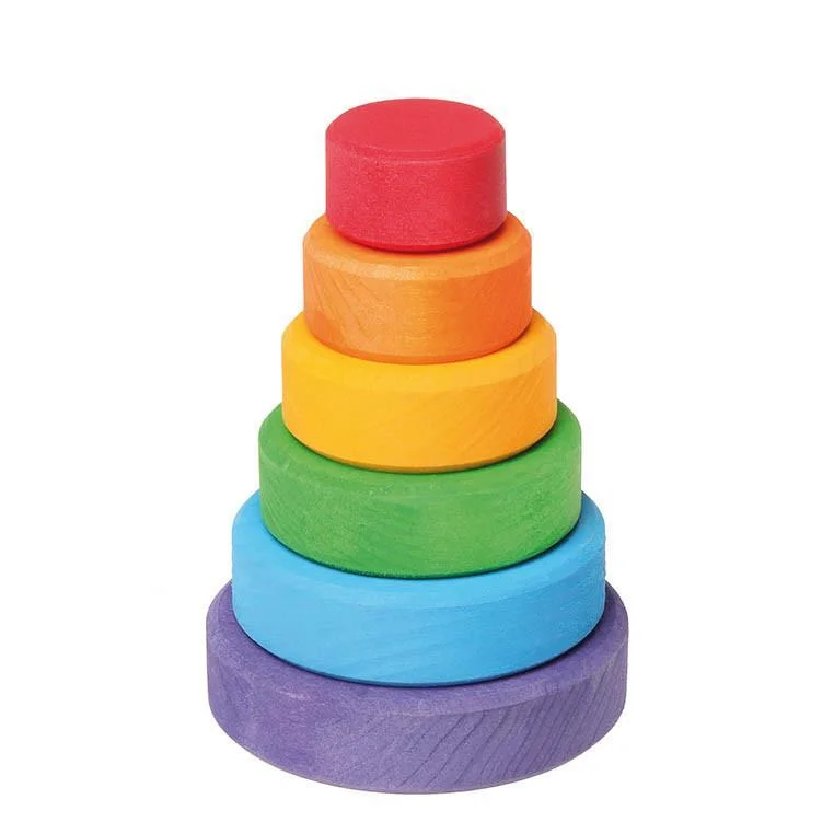 Traditional Wooden Yo - Yo with String and a Smooth Spinning Axle for Retro FunGrimm's small rainbow conical stacking tower Traditional Wooden Yo - Yo with String and a Smooth Spinning Axle for Retro FunGrimm's small rainbow conical stacking tower
