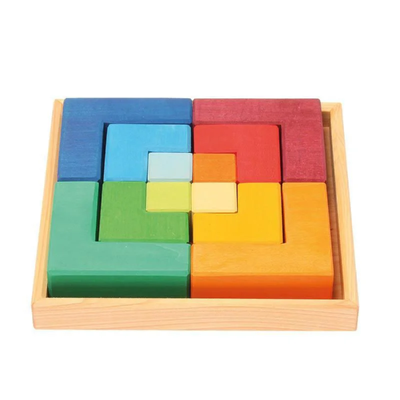 Natural Finish Wooden Pull - Along Toy Duck with Wheels for Toddler Outdoor PlayGrimm's square puzzle - large Natural Finish Wooden Pull - Along Toy Duck with Wheels for Toddler Outdoor PlayGrimm's square puzzle - large