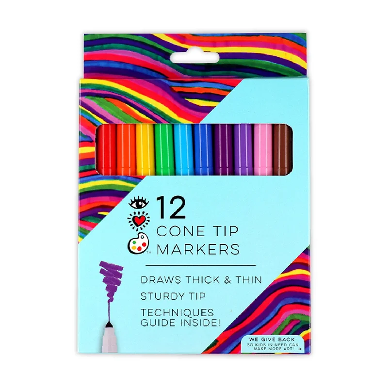 Sustainable Wooden Palette with Deep Wells for Mixing Acrylic PaintsiHeart Art 12 Cone Tip Markers Sustainable Wooden Palette with Deep Wells for Mixing Acrylic PaintsiHeart Art 12 Cone Tip Markers