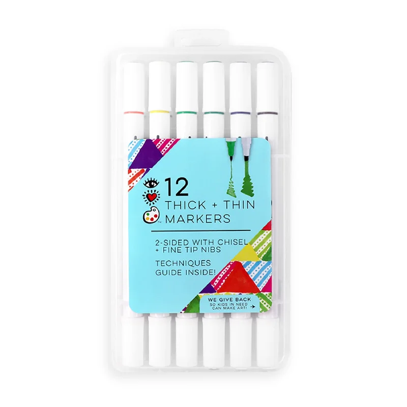 Sustainable Wooden Sculpture Carving Tools for Creating Artistic FiguresiHeart Art 12 Thick & Thin Markers, Chisel & Fine Tip Sustainable Wooden Sculpture Carving Tools for Creating Artistic FiguresiHeart Art 12 Thick & Thin Markers, Chisel & Fine Tip