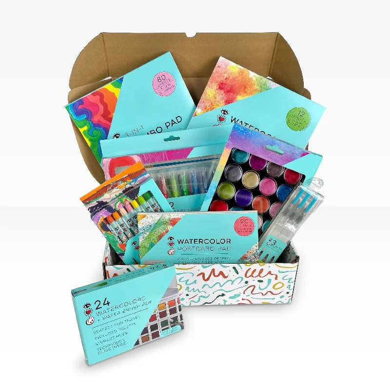 High - Quality Wooden Paintbrushes Set for Professional Artists' Oil PaintingiHeartArt I Heart Watercolor Art Supply Bundle High - Quality Wooden Paintbrushes Set for Professional Artists' Oil PaintingiHeartArt I Heart Watercolor Art Supply Bundle