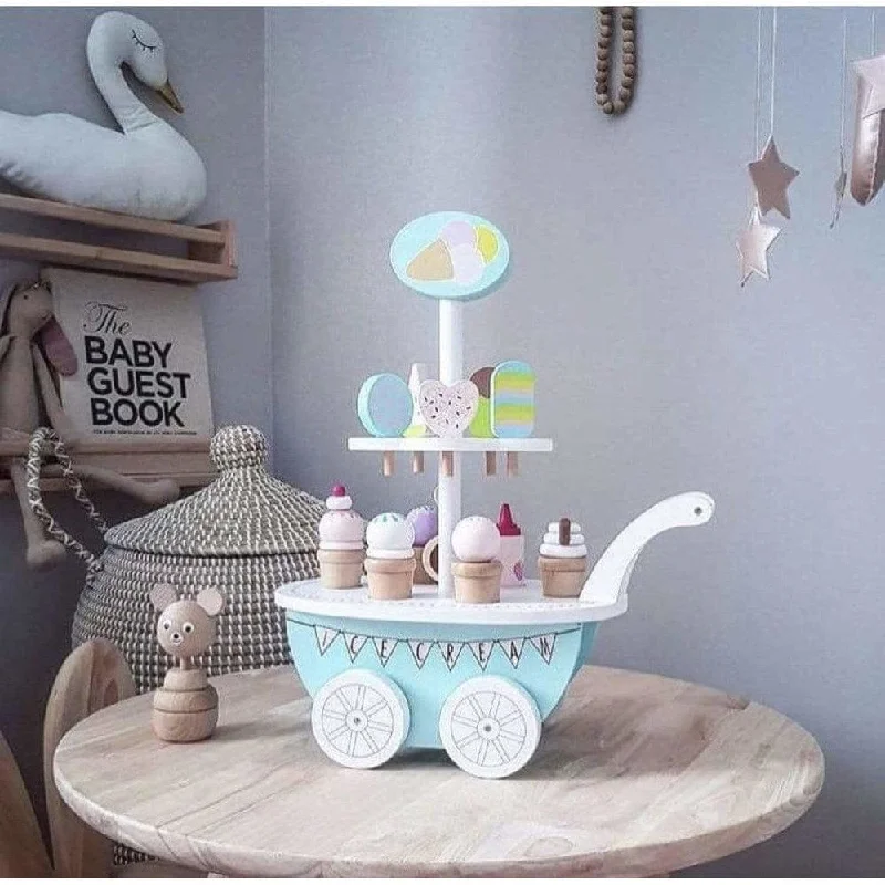 Eco - Friendly Wooden Building Blocks Set with Magnetic Connectors for Creative ConstructionJaBaDaBaDo Wooden Toy Ice Cream Trolley Eco - Friendly Wooden Building Blocks Set with Magnetic Connectors for Creative ConstructionJaBaDaBaDo Wooden Toy Ice Cream Trolley
