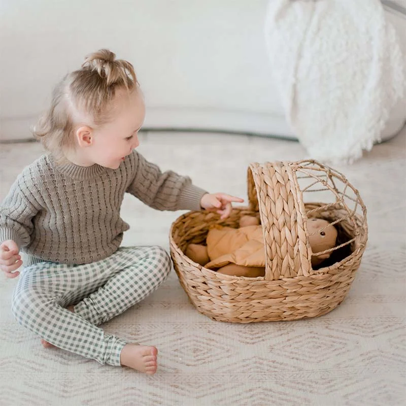 Handmade Wooden ABC Puzzle with Raised Letters for Tactile Learning ExperienceJute Doll Basket Handmade Wooden ABC Puzzle with Raised Letters for Tactile Learning ExperienceJute Doll Basket