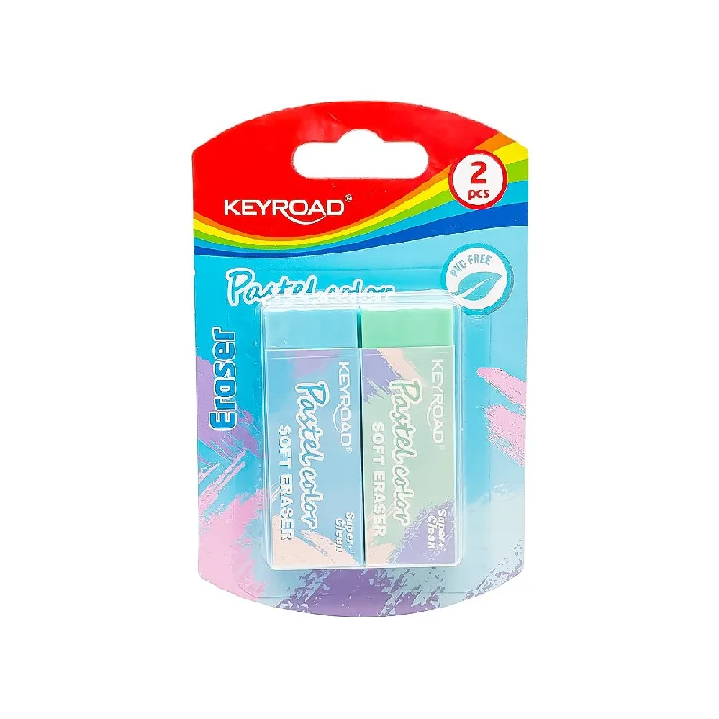 Keyroad Pastel Color Eraser-Pack Of 2