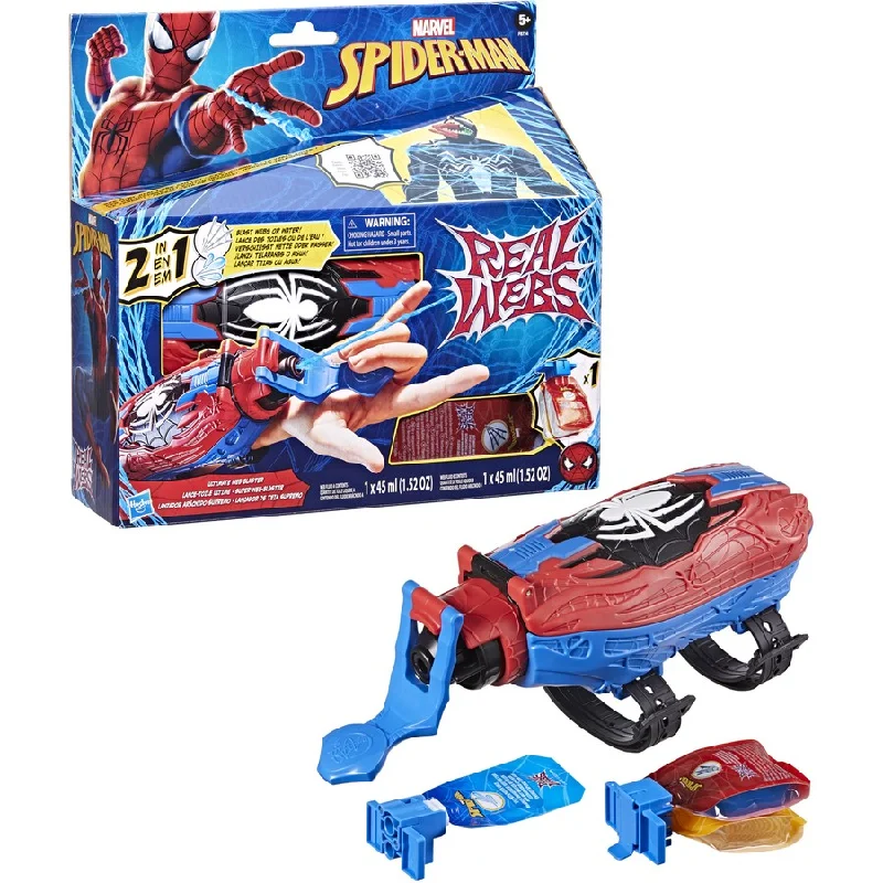 Transformers Optimus Prime Action Figure with Convertible Vehicle Mode and Battle AxeMarvel Spider Man The Ultimate Web Blaster