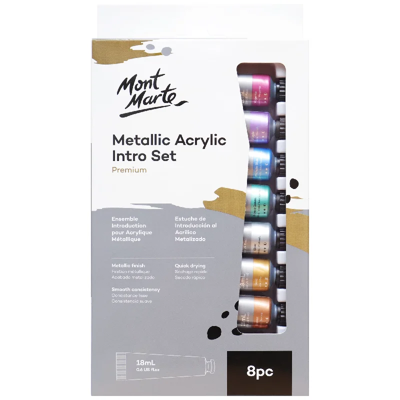 Natural Wooden Easel for Stable Support in Landscape Painting OutdoorsMont Marte Premium Metallic Acrylic Intro Set 8PC x 18ml Natural Wooden Easel for Stable Support in Landscape Painting OutdoorsMont Marte Premium Metallic Acrylic Intro Set 8PC x 18ml