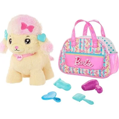 DC Super Hero Girls Wonder Woman Action Figure with Lasso of Truth and ShieldBarbie Salon Pet Adventure Stuffed Animal, Poodle with Themed Purse and 6 Accessories DC Super Hero Girls Wonder Woman Action Figure with Lasso of Truth and ShieldBarbie Salon Pet Adventure Stuffed Animal, Poodle with Themed Purse and 6 Accessories