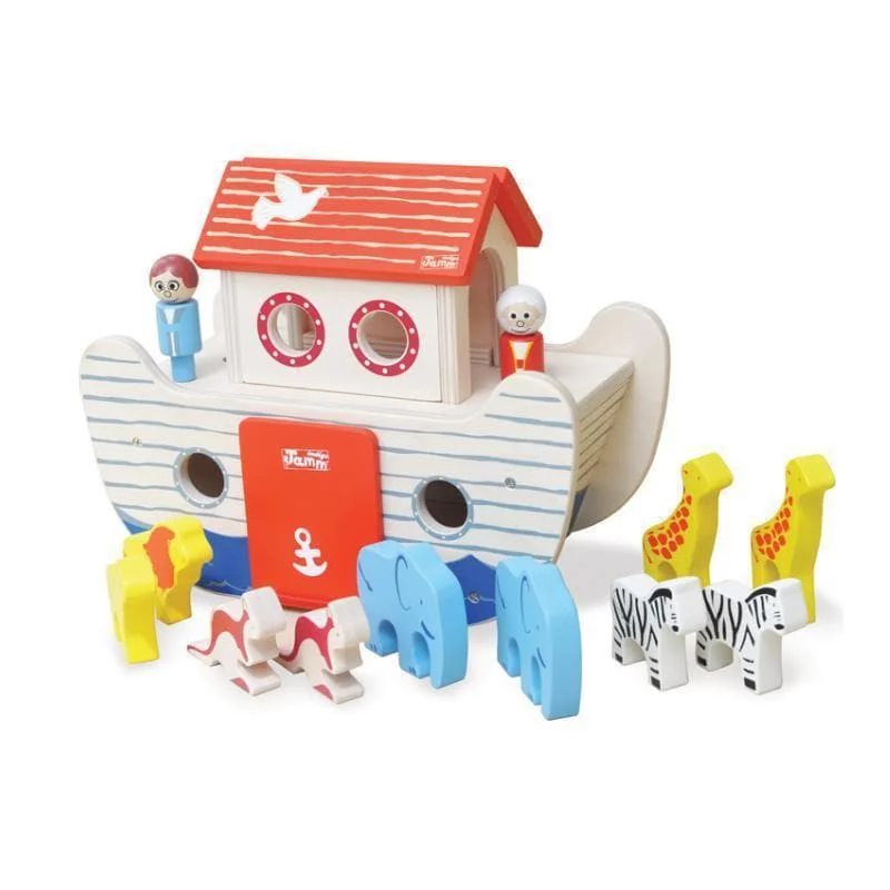 Rustic - Style Wooden Train Set with Tracks and Passenger Cars for Toddler EntertainmentNoah's Wooden Ark Rustic - Style Wooden Train Set with Tracks and Passenger Cars for Toddler EntertainmentNoah's Wooden Ark