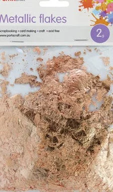 Eco - Friendly Wooden Stamp Blocks for Custom Rubber Stamping in HandicraftsPortacraft Leaf Foil Metallic Flakes 2g Rose Gold